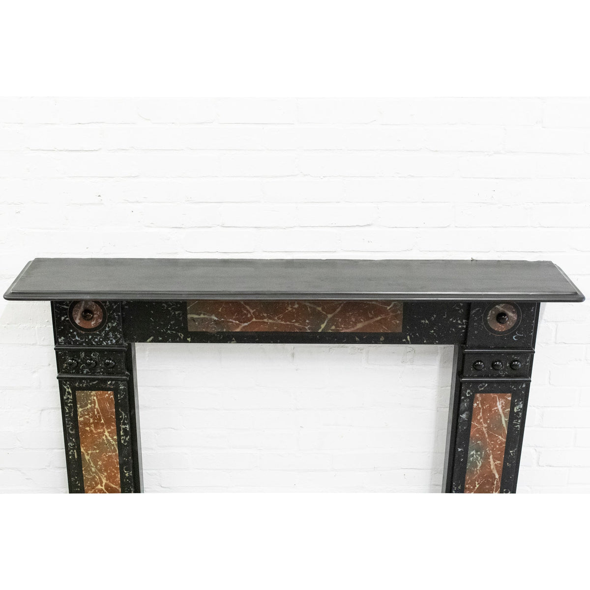 Antique Victorian "Marbelised" Slate Fireplace Surround With Roundels | The Architectural Forum