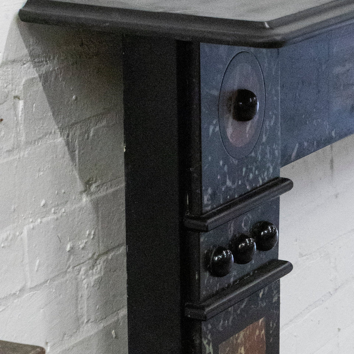 Antique Victorian "Marbelised" Slate Fireplace Surround With Roundels | The Architectural Forum