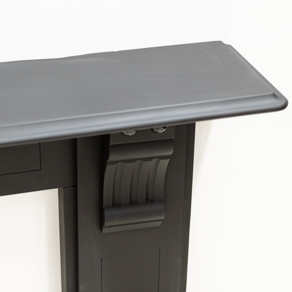 Antique Black Slate Fireplace Surround With Corbels