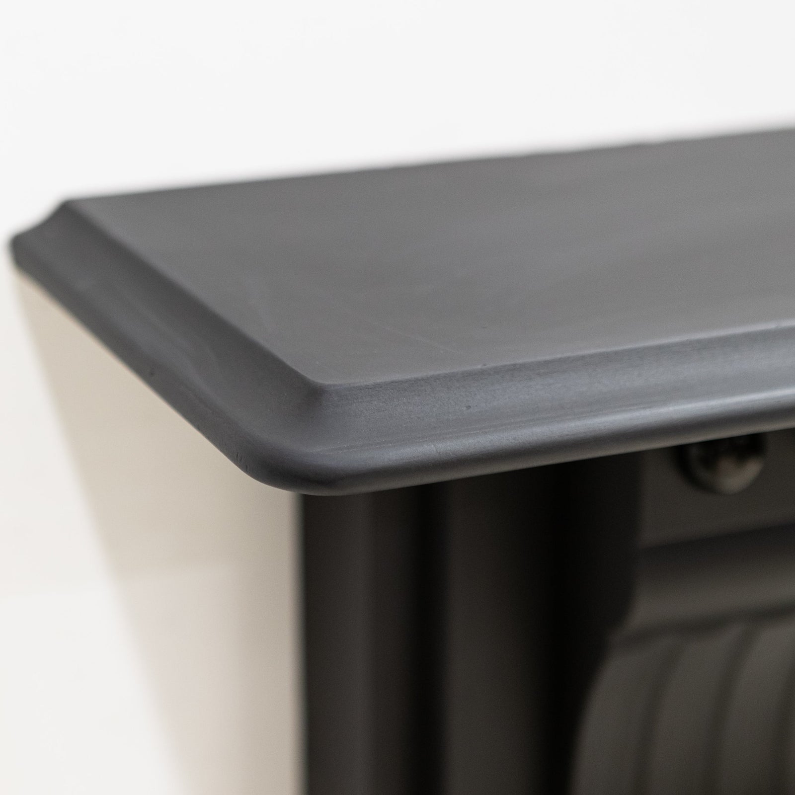 Antique Black Slate Fireplace Surround With Corbels