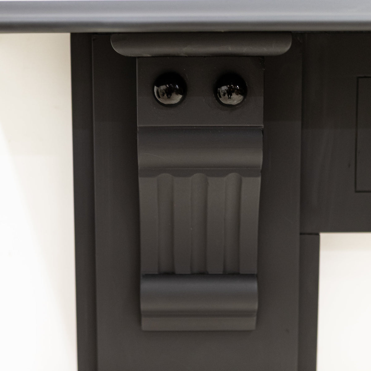 Antique Black Slate Fireplace Surround With Corbels