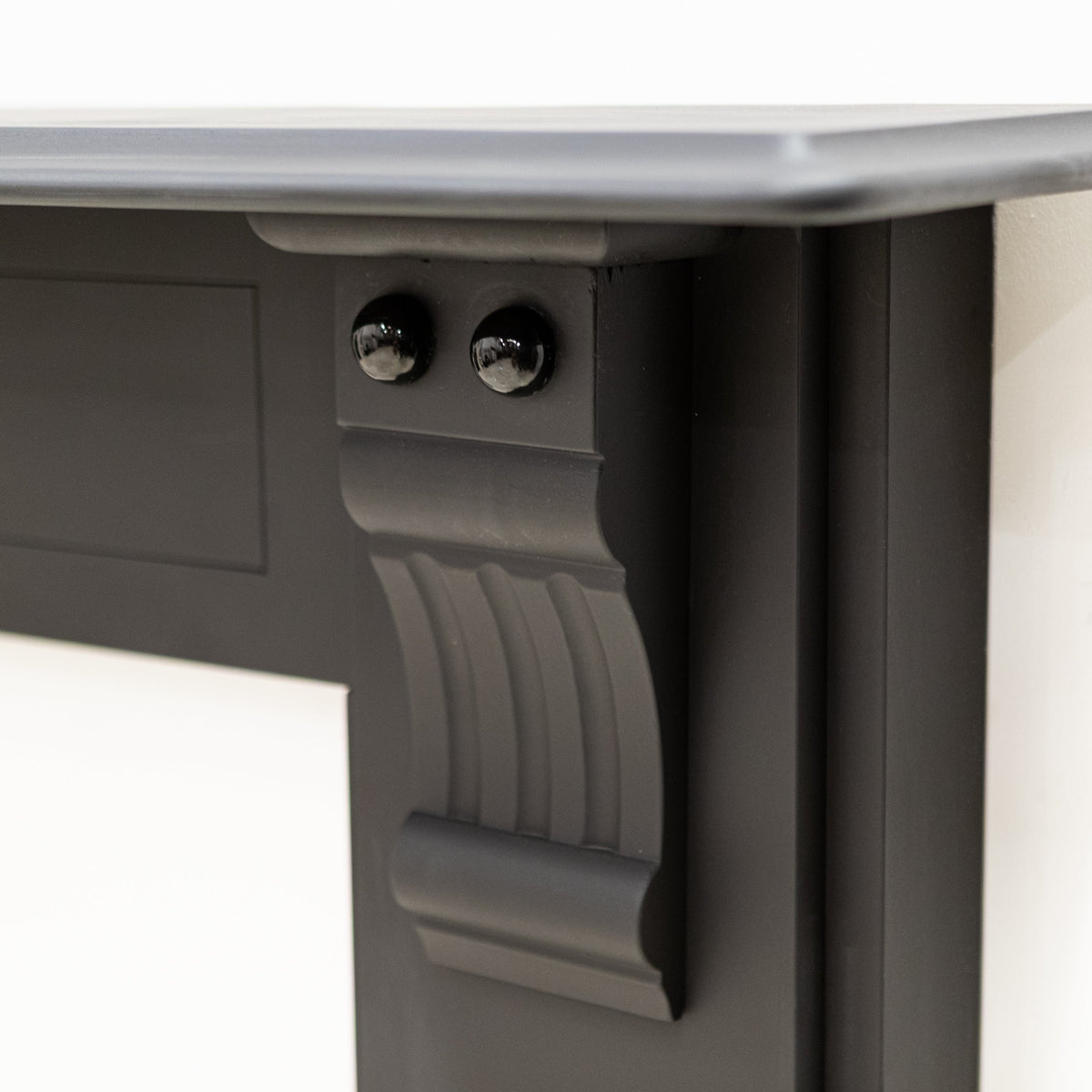 Antique Black Slate Fireplace Surround With Corbels
