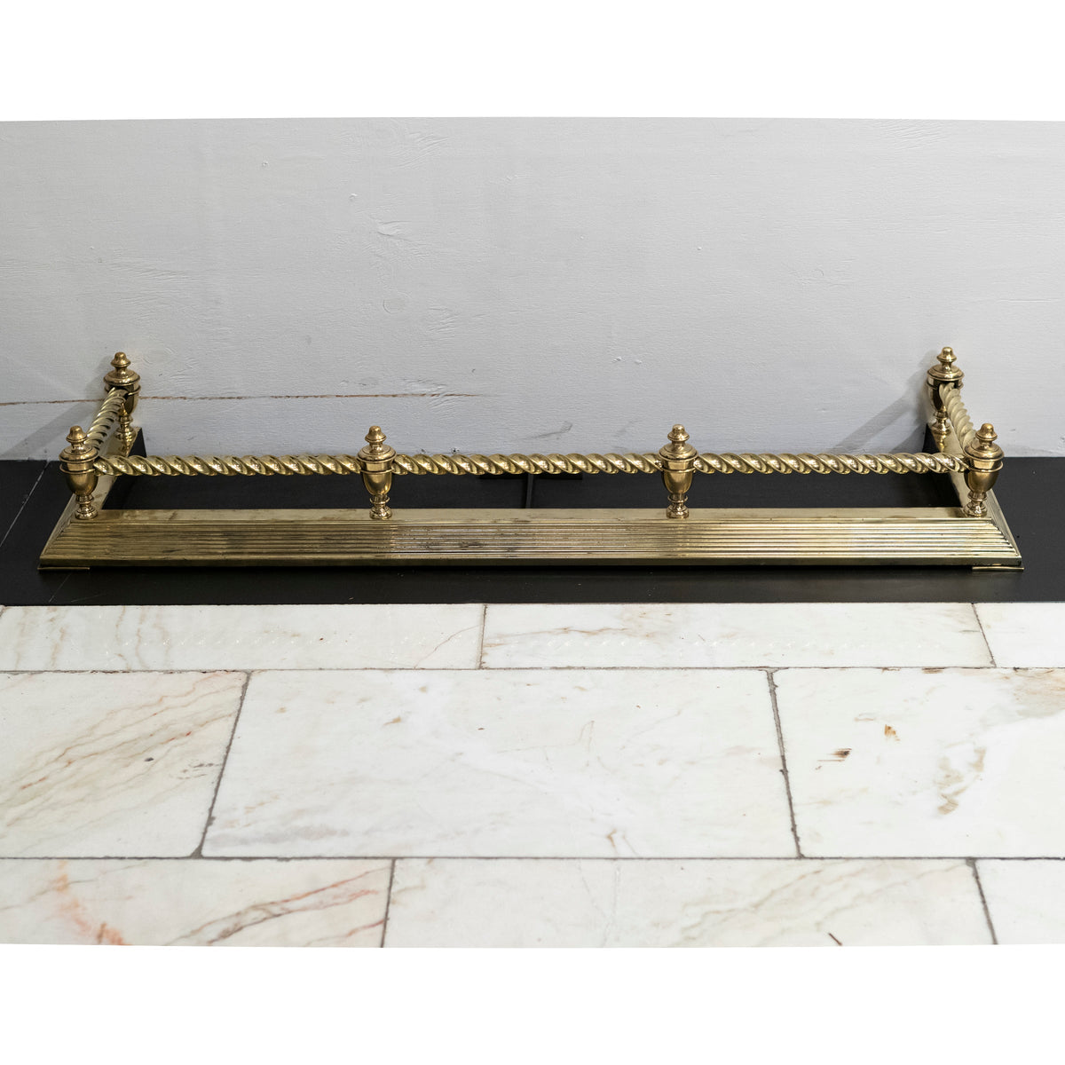 Antique Victorian Brass Fireplace Fender | The Architectural Forum
