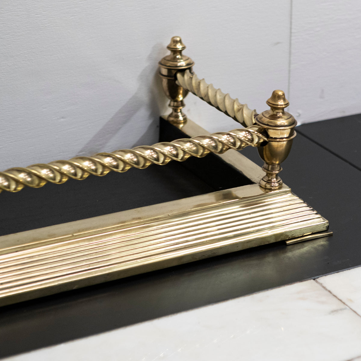 Antique Victorian Brass Fireplace Fender | The Architectural Forum