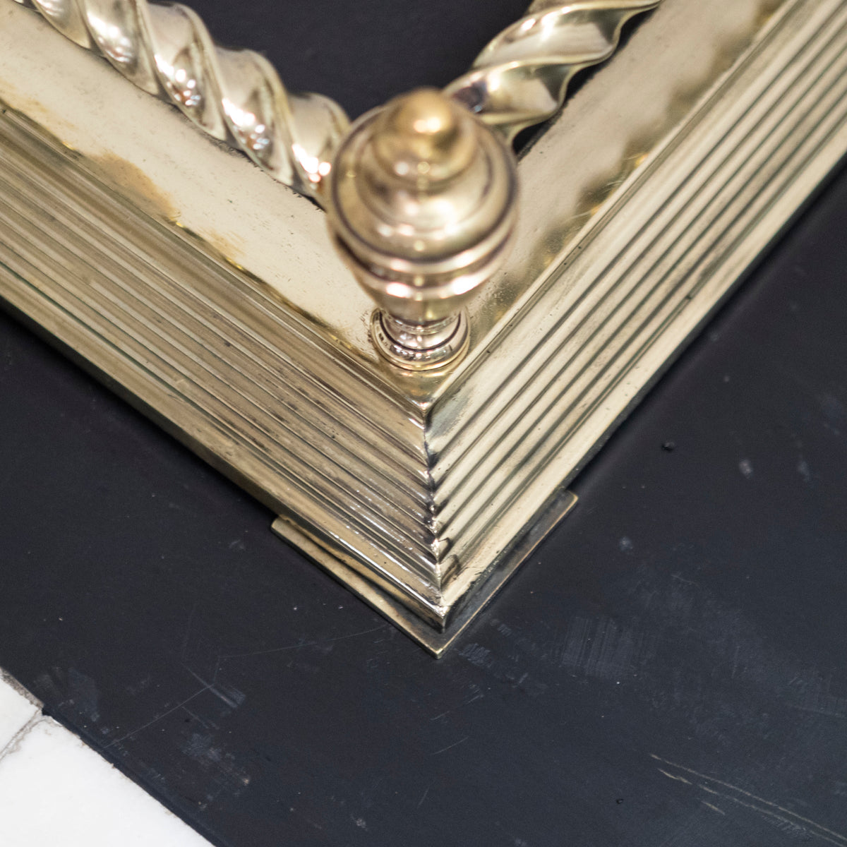 Antique Victorian Brass Fireplace Fender | The Architectural Forum