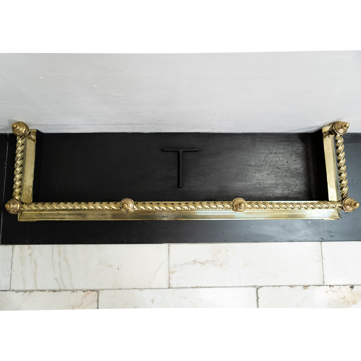Antique Victorian Brass Fireplace Fender | The Architectural Forum