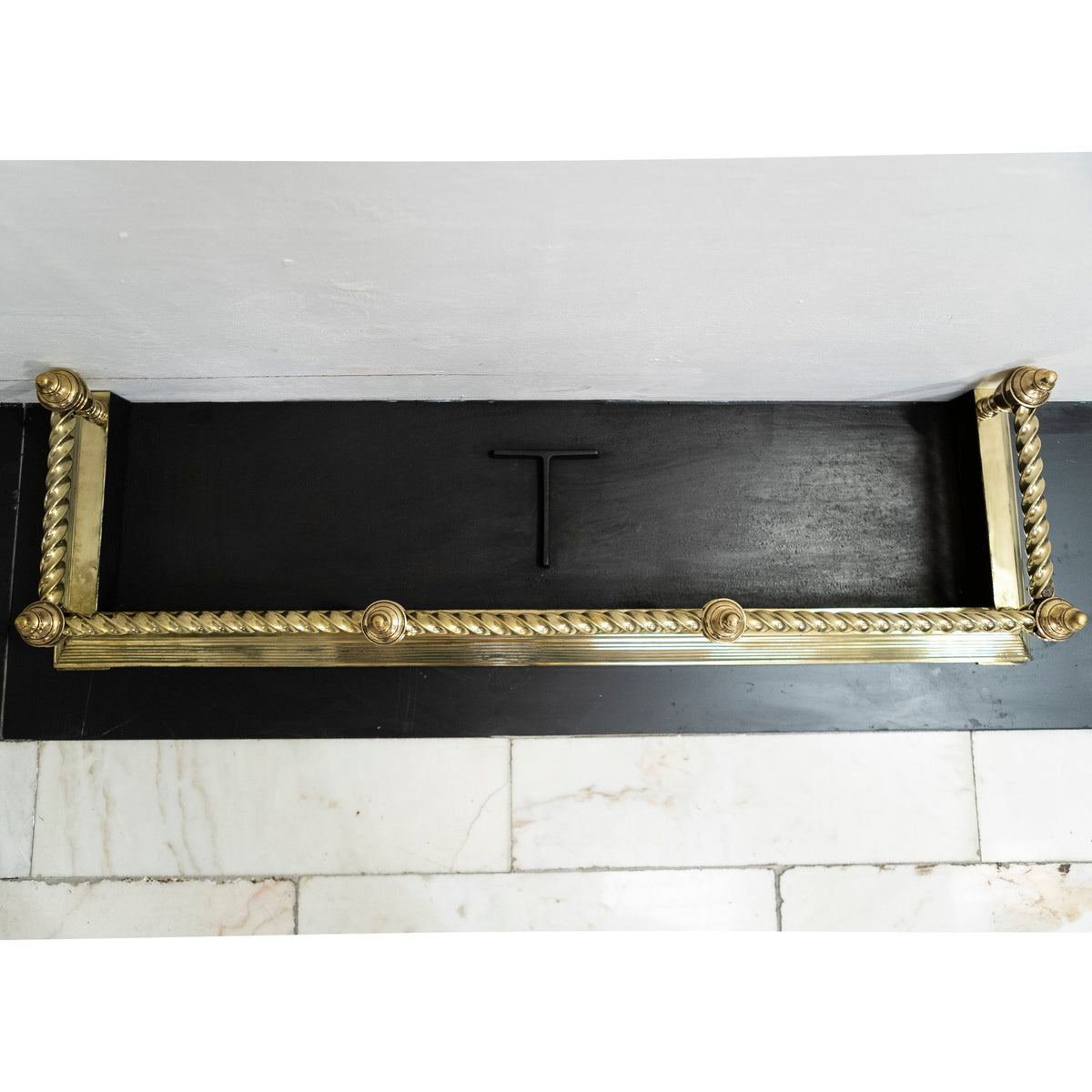 Antique Victorian Brass Fireplace Fender | The Architectural Forum