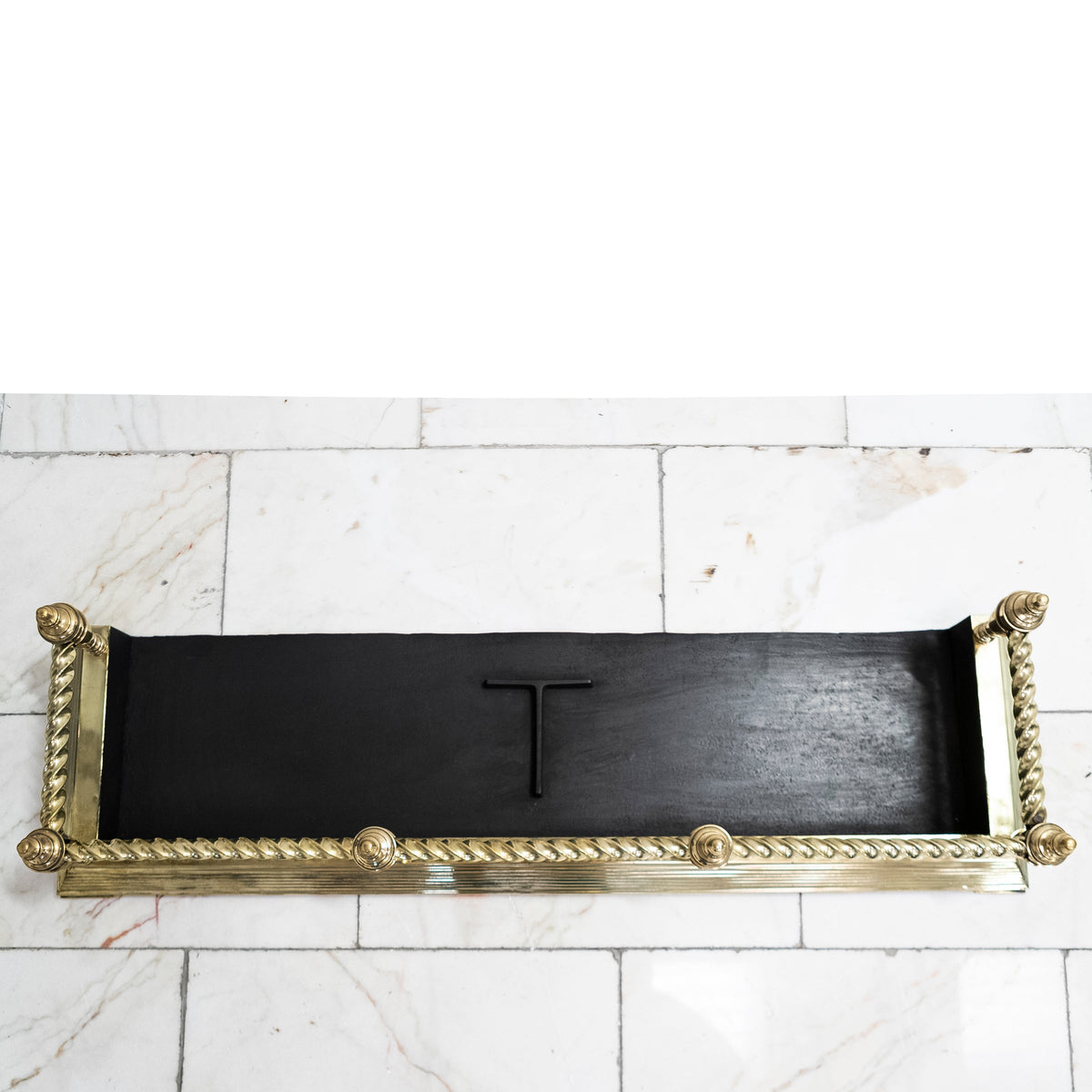 Antique Victorian Brass Fireplace Fender | The Architectural Forum