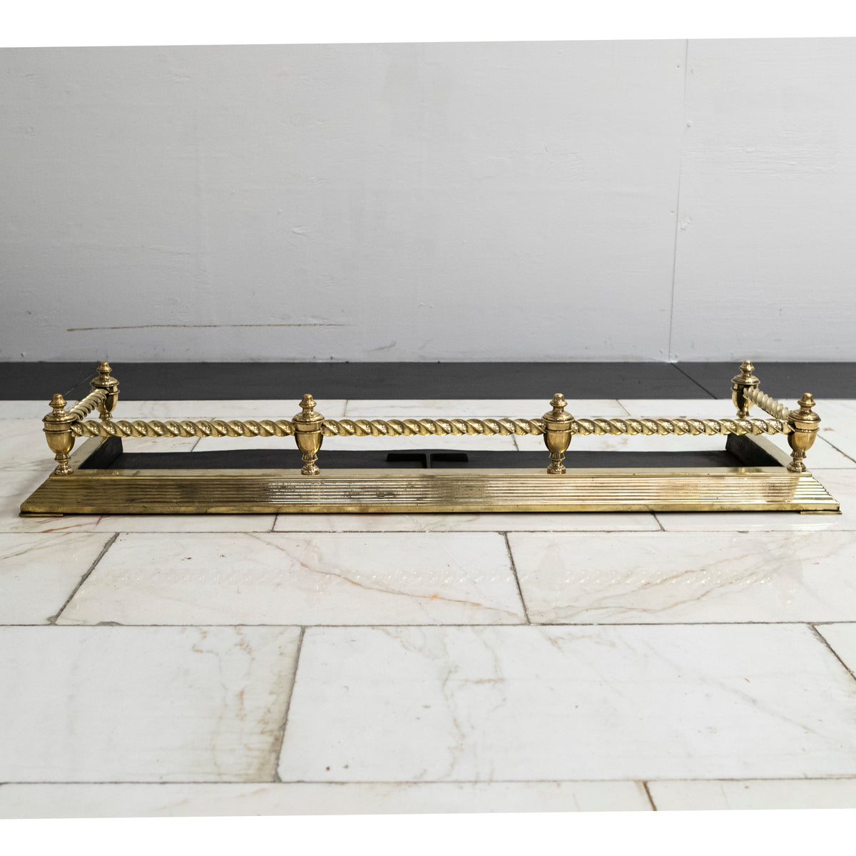 Antique Victorian Brass Fireplace Fender | The Architectural Forum