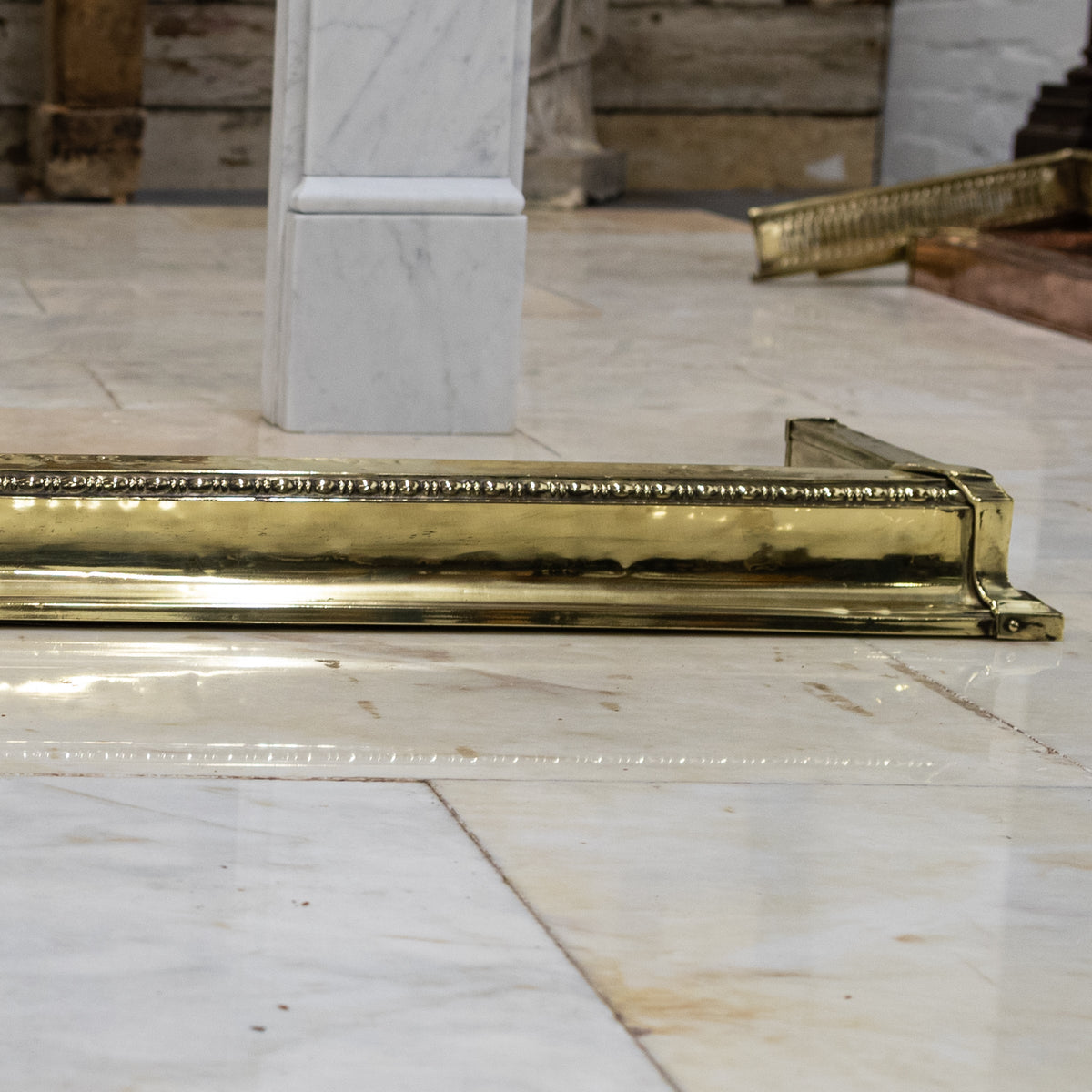 Antique Brass Fireplace Fender | The Architectural Forum