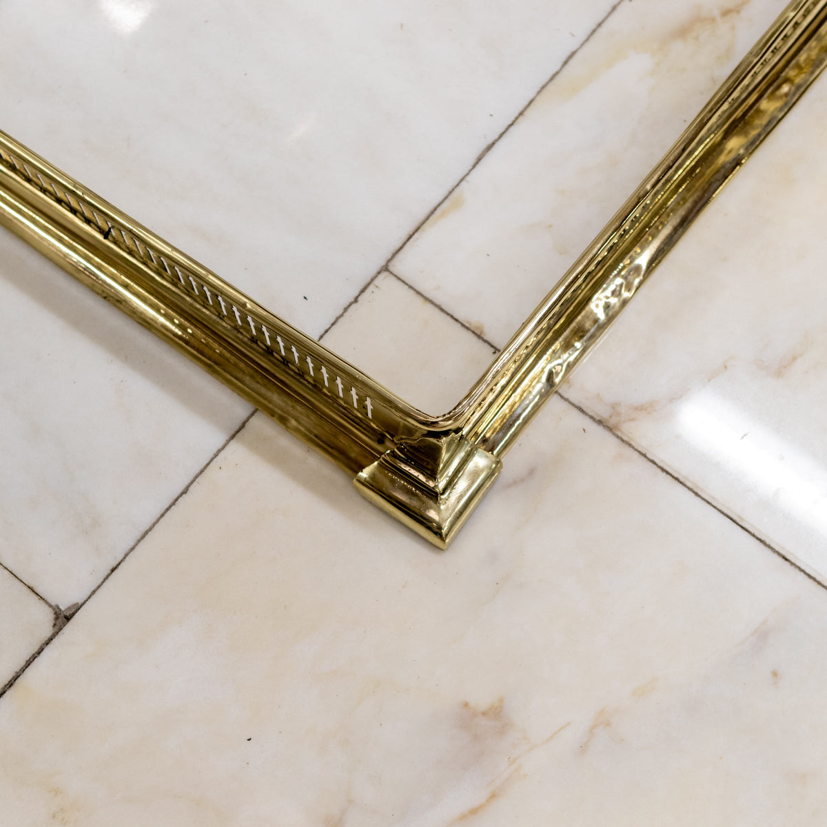 Antique Victorian Brass Fireplace Fender | The Architectural Forum