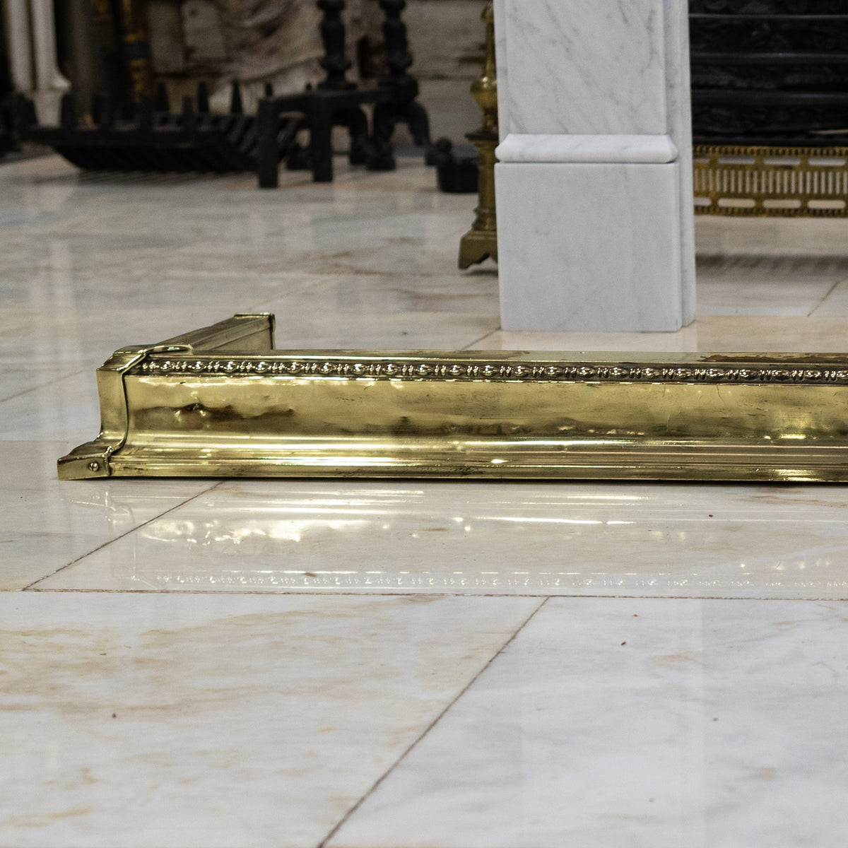 Antique Brass Fireplace Fender | The Architectural Forum