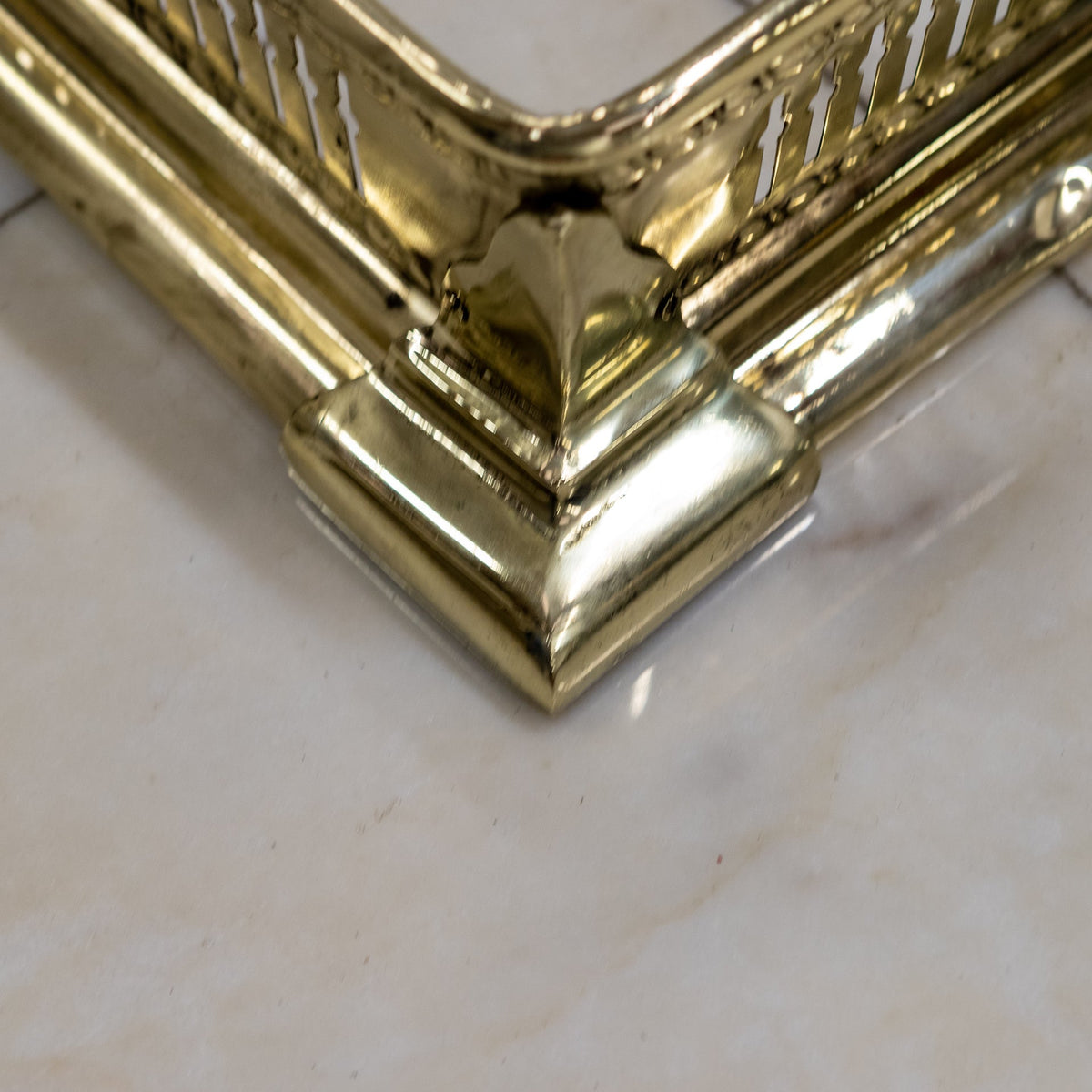 Antique Victorian Brass Fireplace Fender | The Architectural Forum