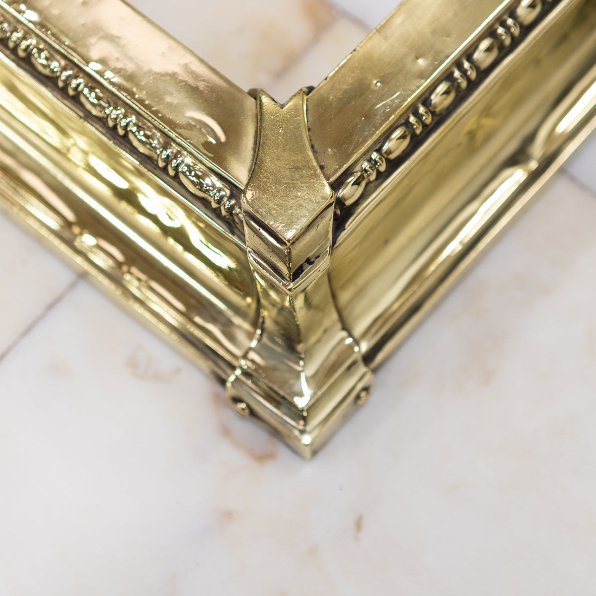 Antique Brass Fireplace Fender | The Architectural Forum