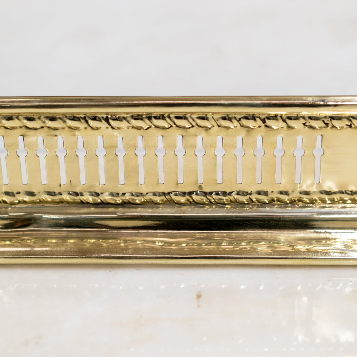 Antique Victorian Brass Fireplace Fender | The Architectural Forum