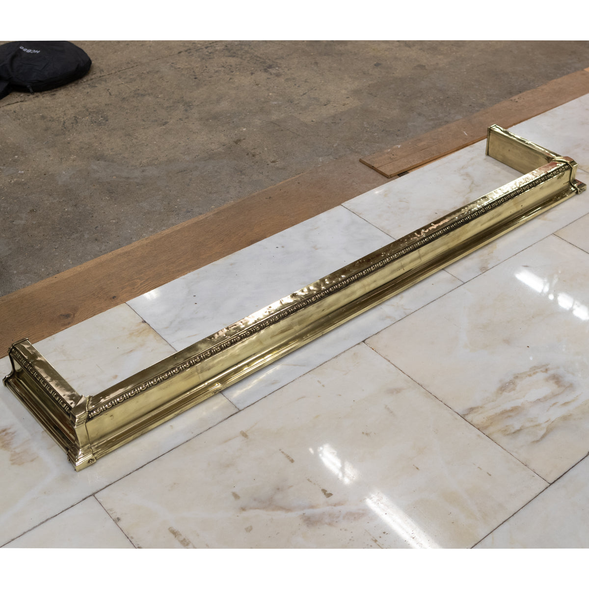Antique Brass Fireplace Fender | The Architectural Forum