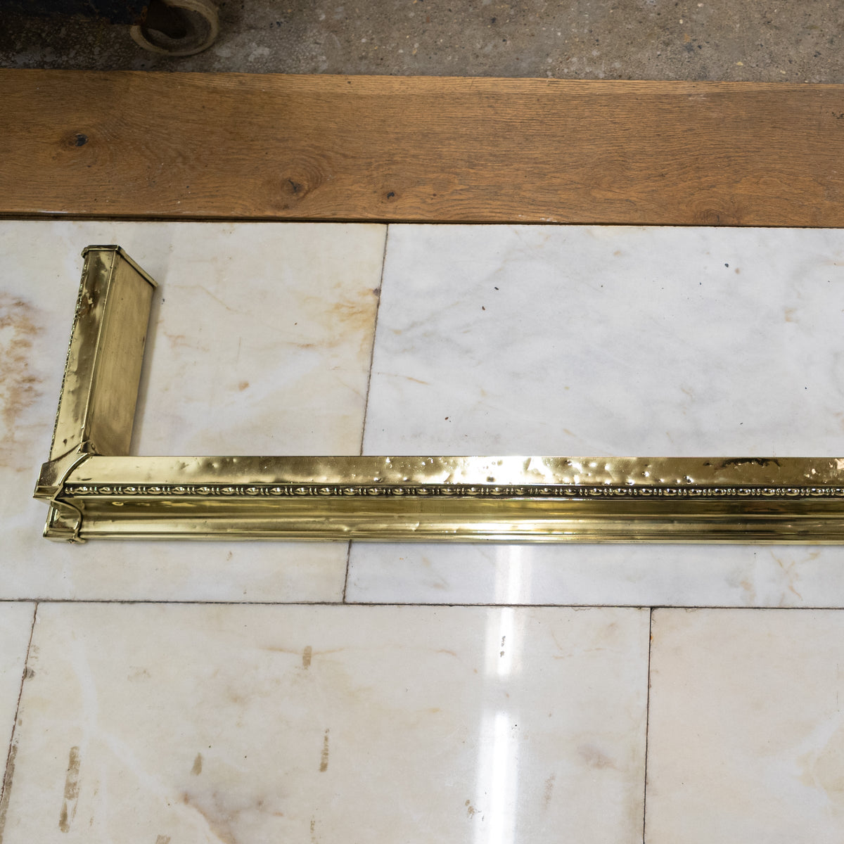 Antique Brass Fireplace Fender | The Architectural Forum
