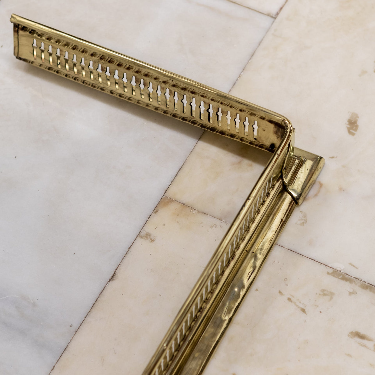 Antique Victorian Brass Fireplace Fender | The Architectural Forum