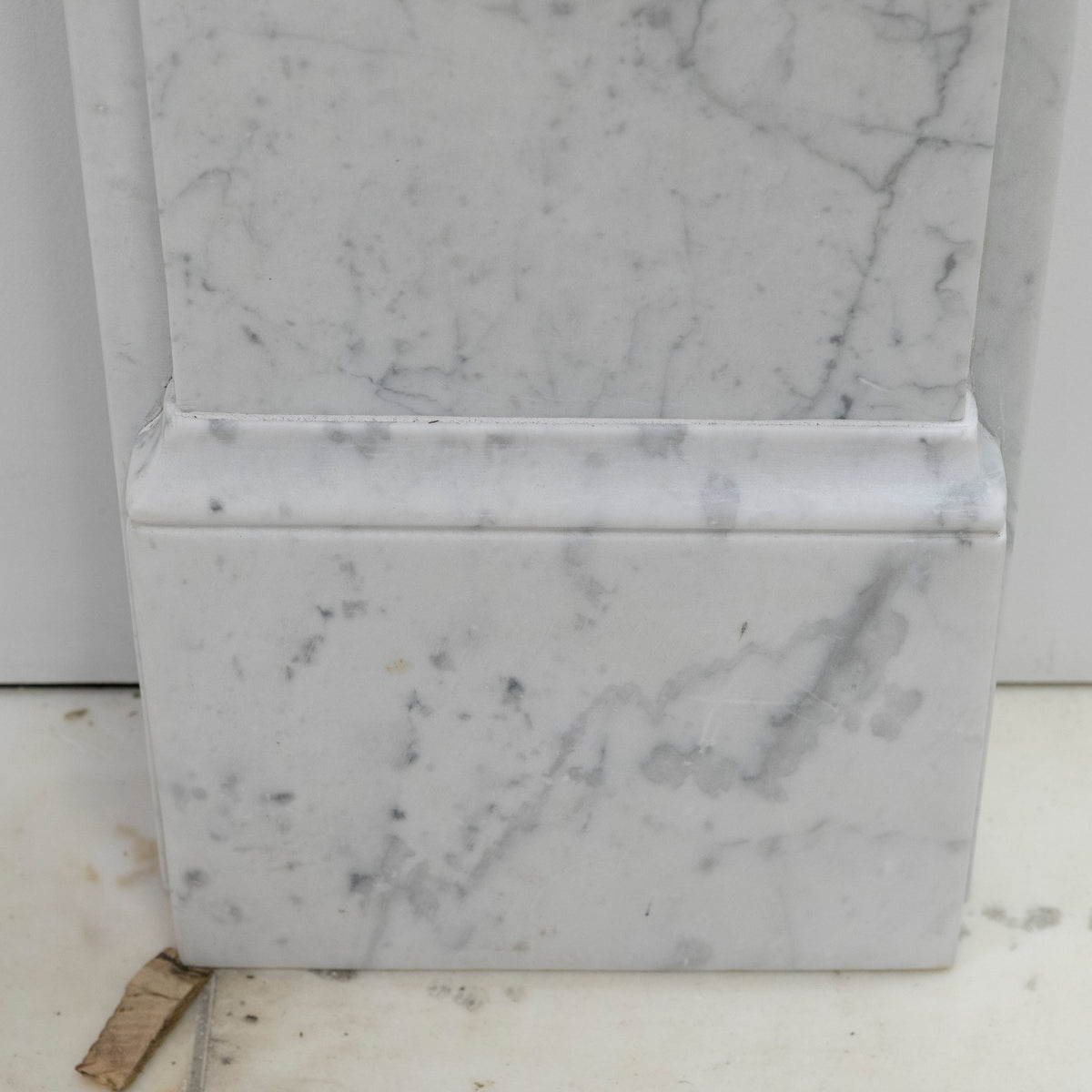 Antique Victorian Carrara Marble Fireplace Surround with Corbels
