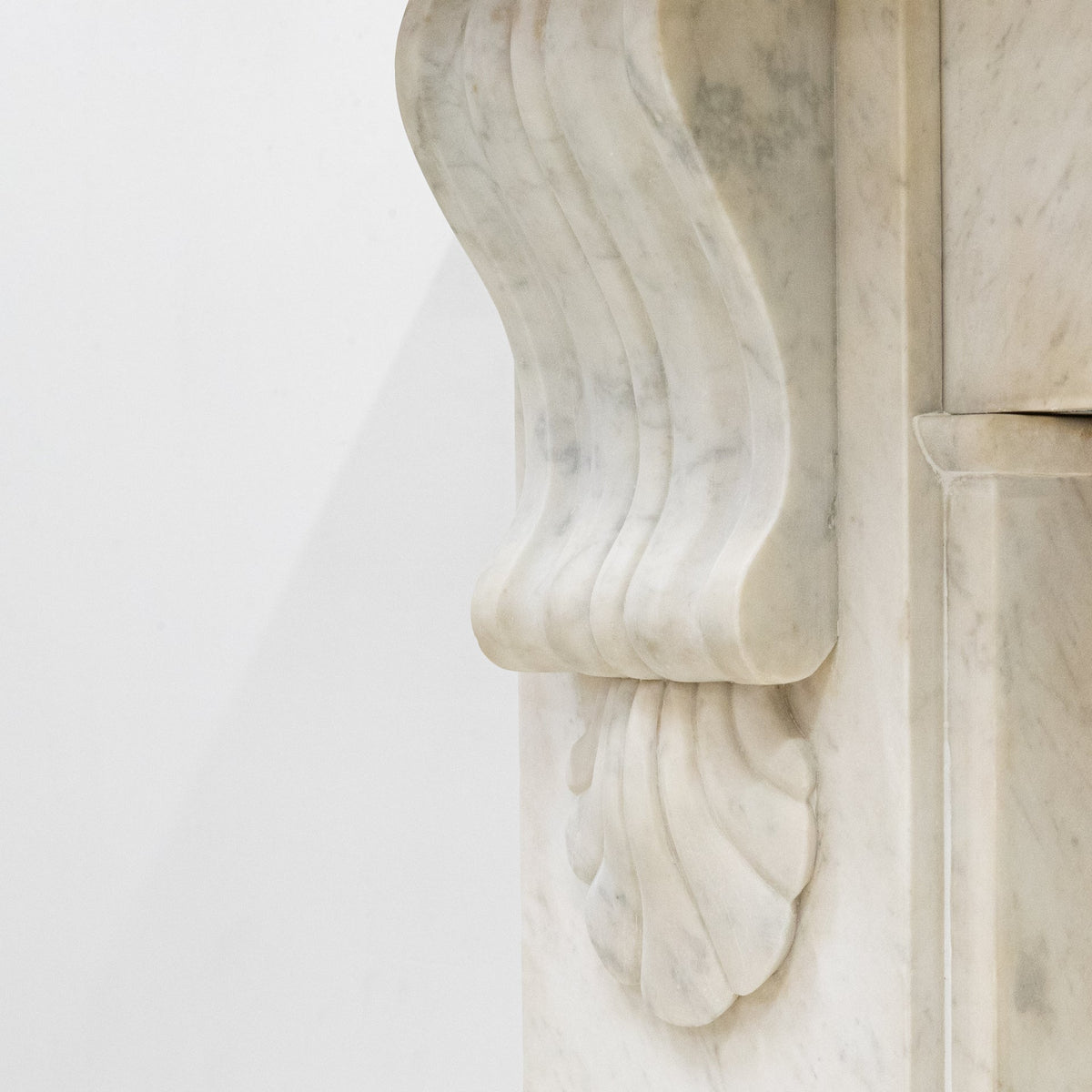 Antique Victorian Carrara Marble Fireplace Surround with Corbels | The Architectural Forum