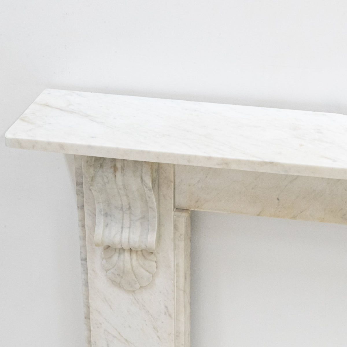 Antique Victorian Carrara Marble Fireplace Surround with Corbels | The Architectural Forum