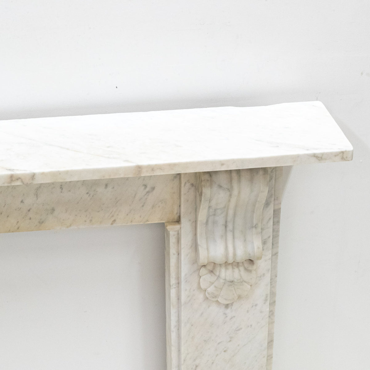 Antique Victorian Carrara Marble Fireplace Surround with Corbels | The Architectural Forum