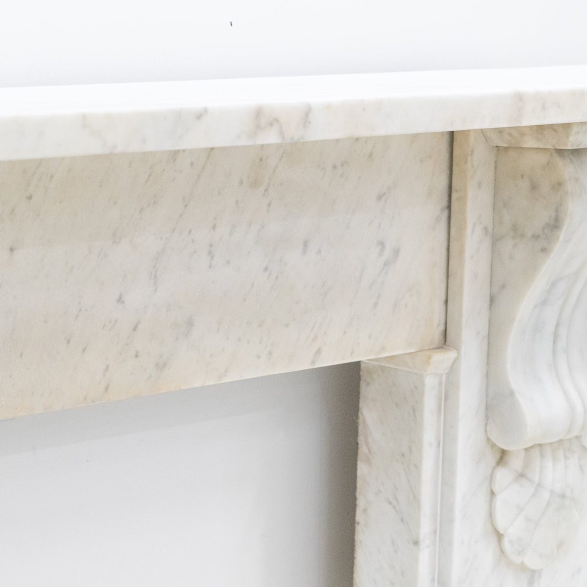 Antique Victorian Carrara Marble Fireplace Surround with Corbels | The Architectural Forum