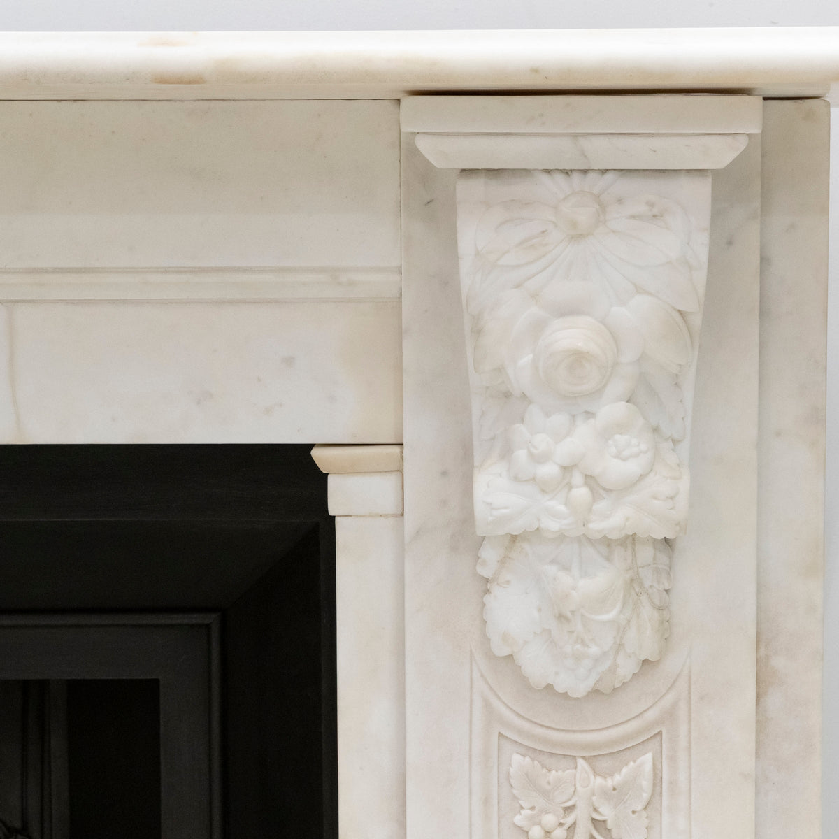 Imposing Victorian Statuary Marble Carved Corbel Chimneypiece | The Architectural Forum