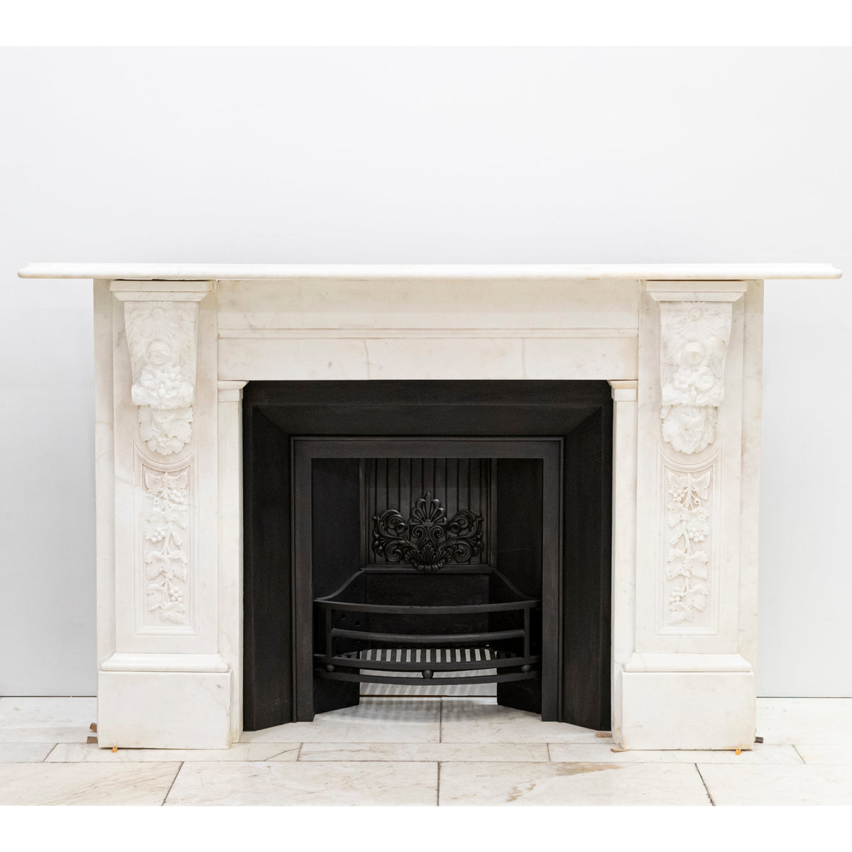 Imposing Victorian Statuary Marble Carved Corbel Chimneypiece | The Architectural Forum