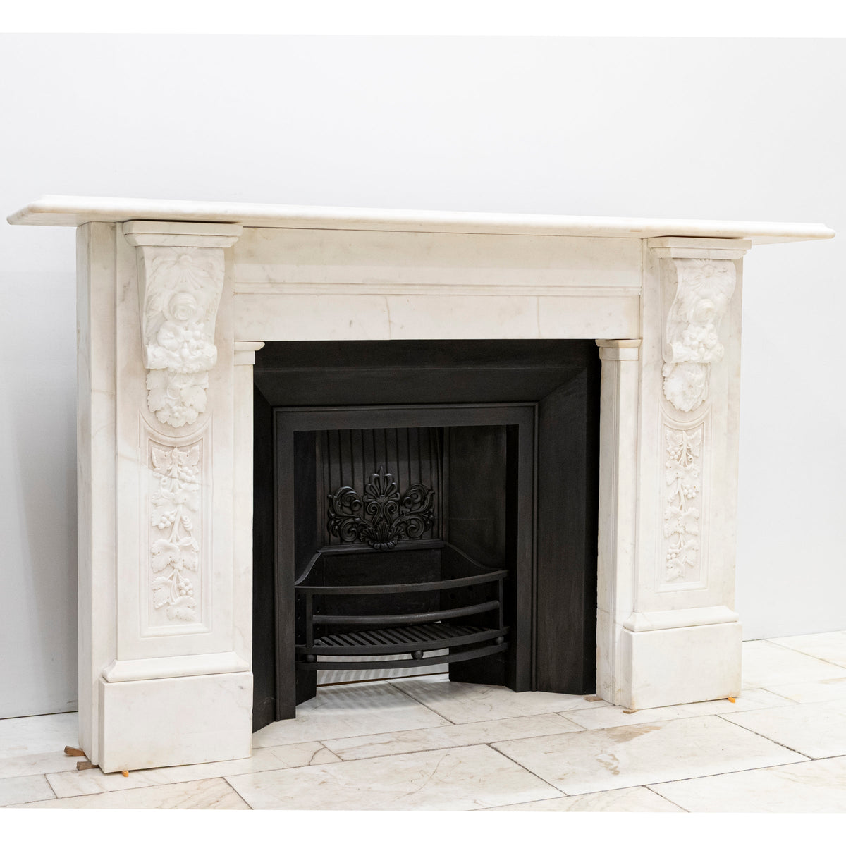 Imposing Victorian Statuary Marble Carved Corbel Chimneypiece | The Architectural Forum