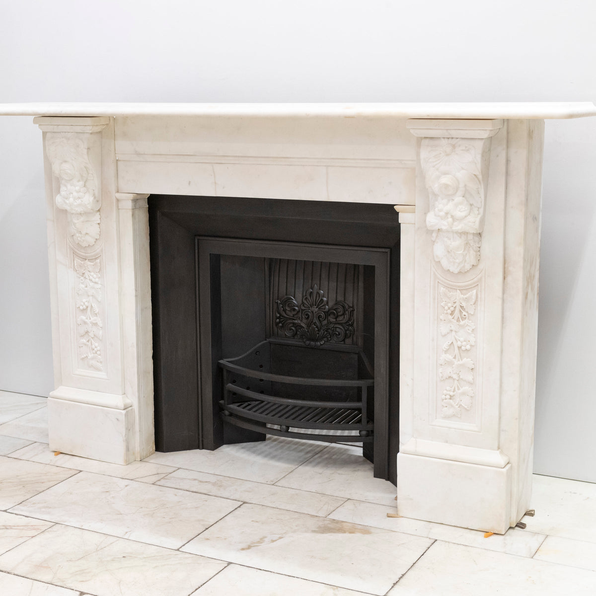 Imposing Victorian Statuary Marble Carved Corbel Chimneypiece | The Architectural Forum