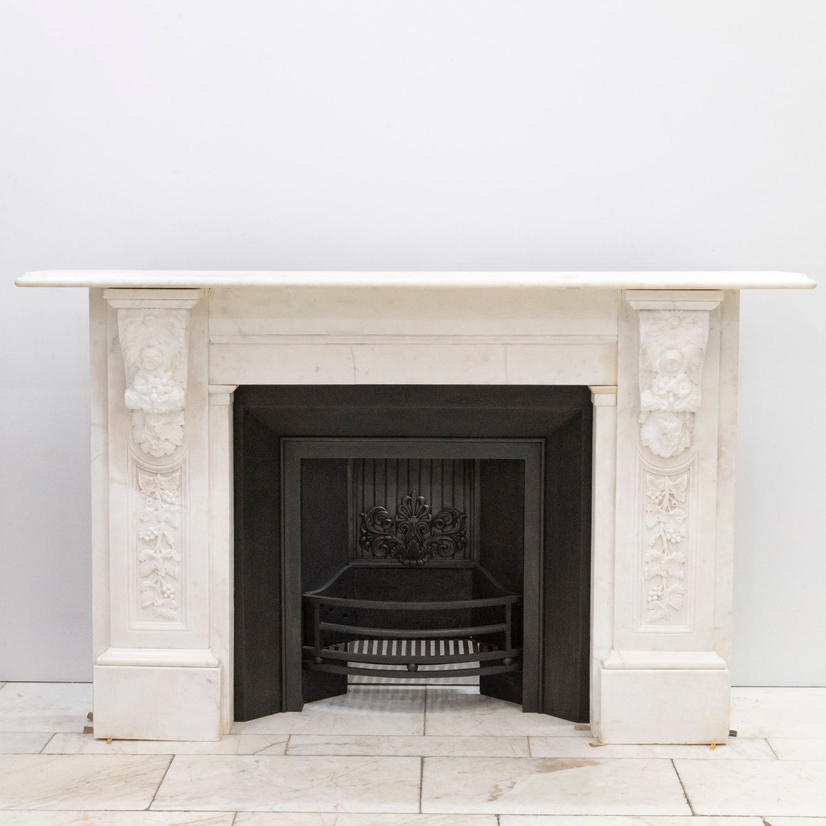 Imposing Victorian Statuary Marble Carved Corbel Chimneypiece | The Architectural Forum