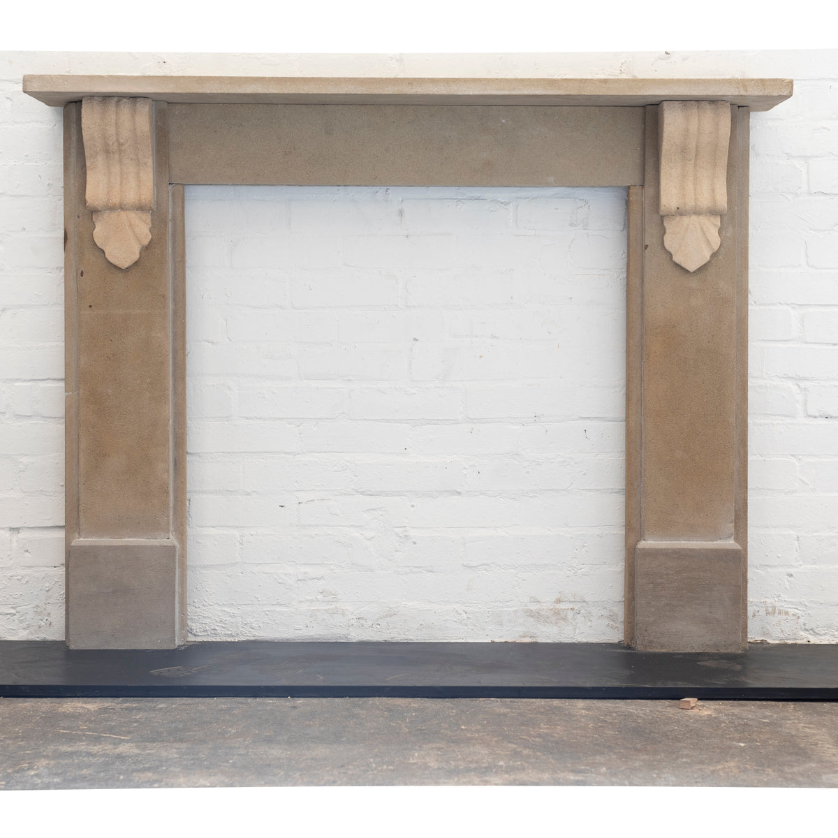 Antique Victorian Carved Stone Surround with Corbels | The Architectural Forum