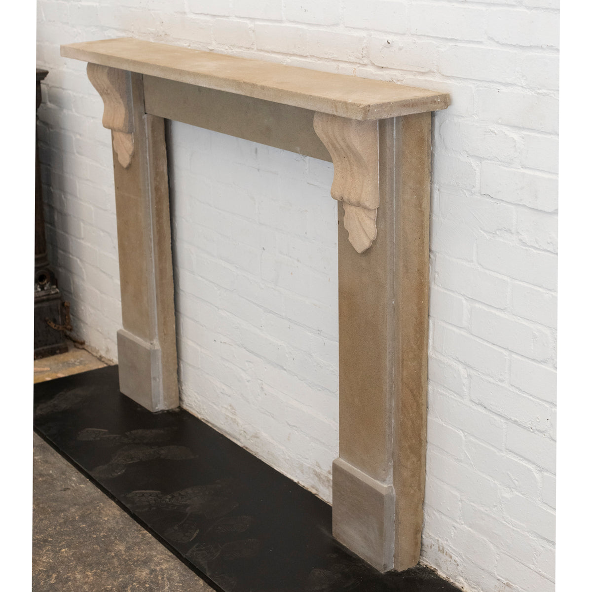 Antique Victorian Carved Stone Surround with Corbels | The Architectural Forum