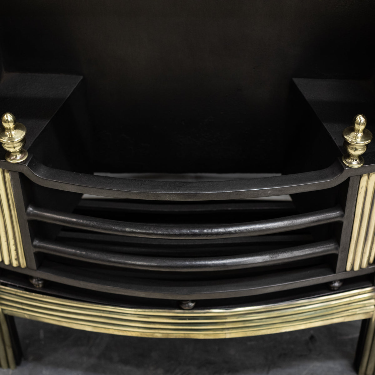 Splendid Antique Regency Hob Grate with Reeded Brass Frame | The Architectural Forum