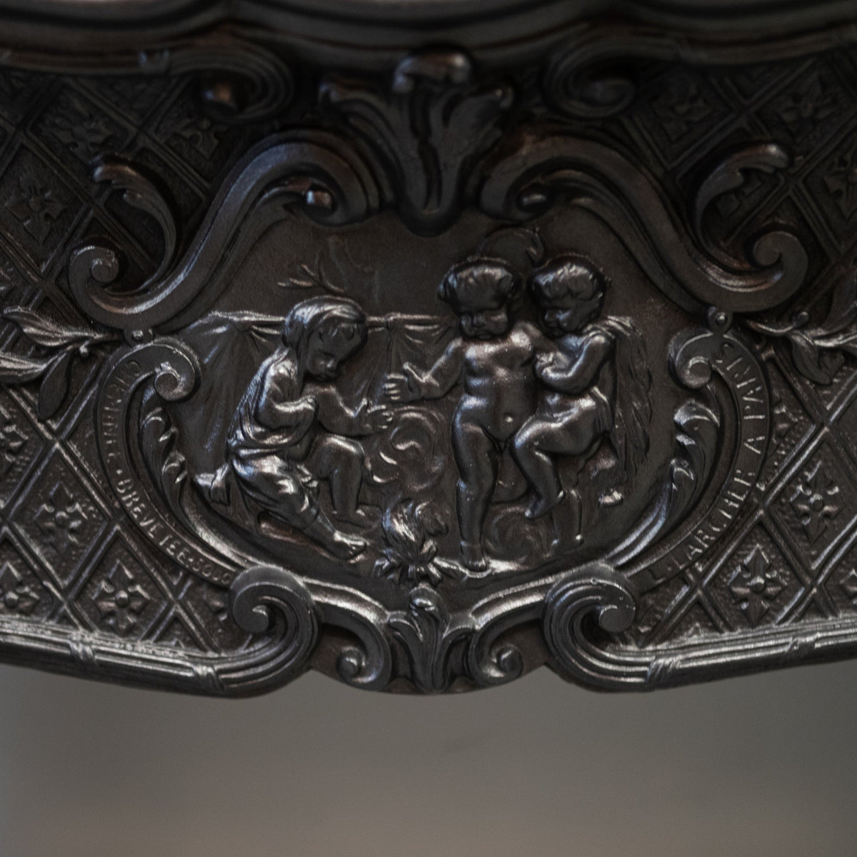 Rare Highly Ornate Antique Cast Iron Fireplace Surround | Pair Available | The Architectural Forum