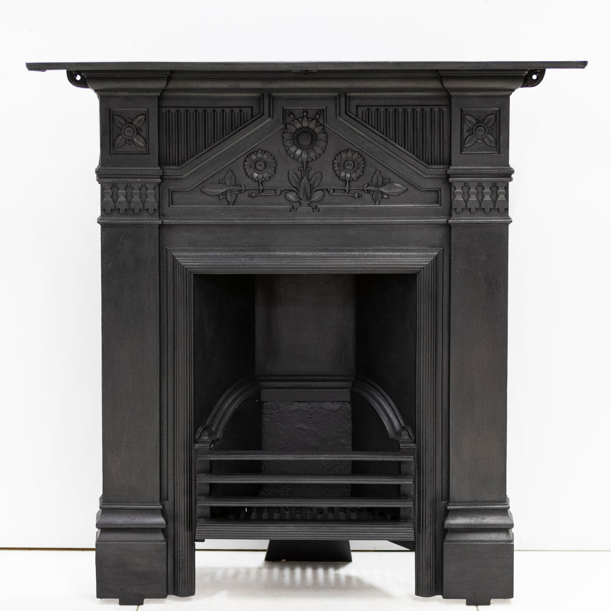 Antique Cast Iron "The Daisy" Combination Fireplace | The Architectural Forum