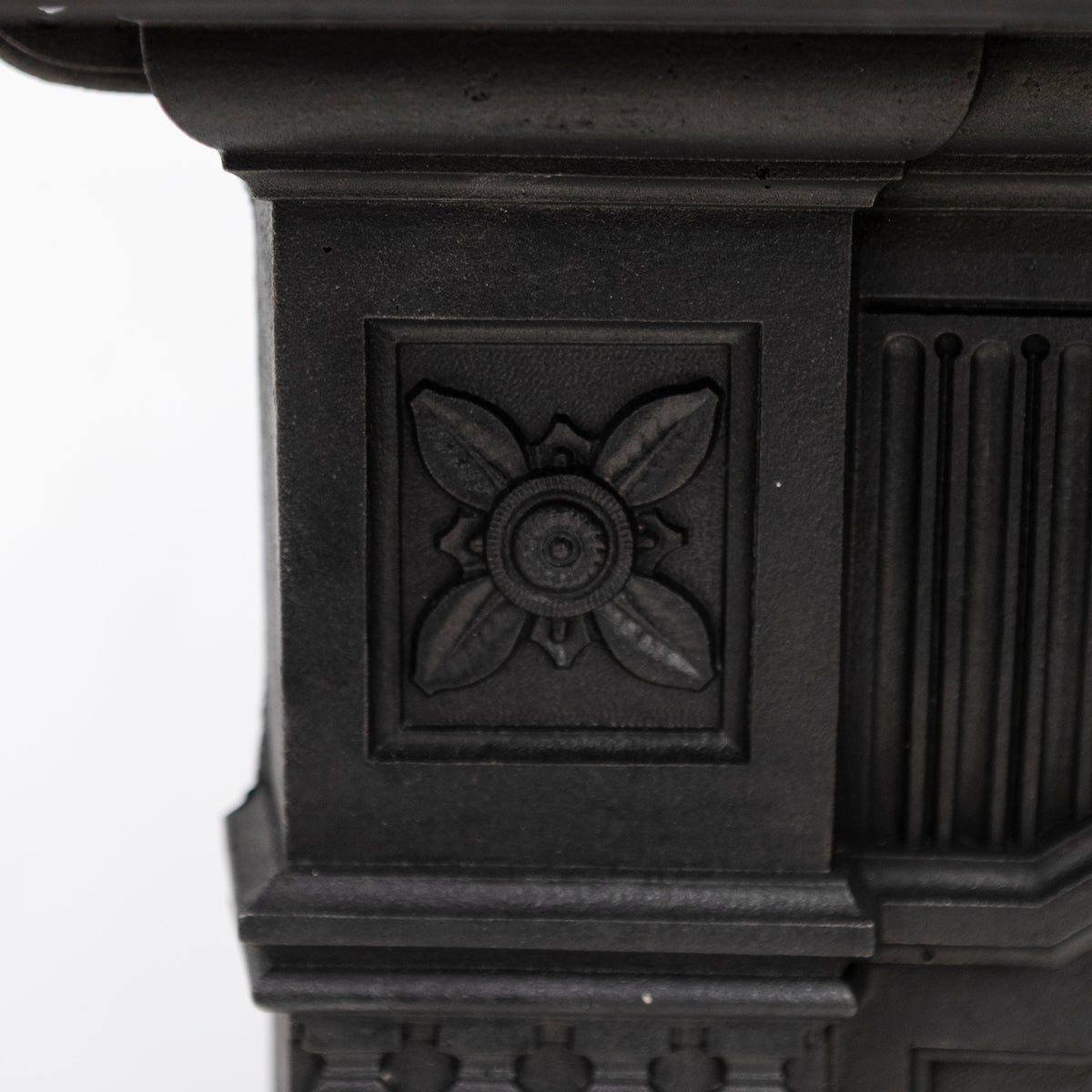 Antique Cast Iron "The Daisy" Combination Fireplace