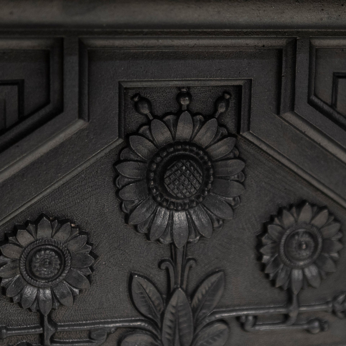 Antique Cast Iron "The Daisy" Combination Fireplace | The Architectural Forum