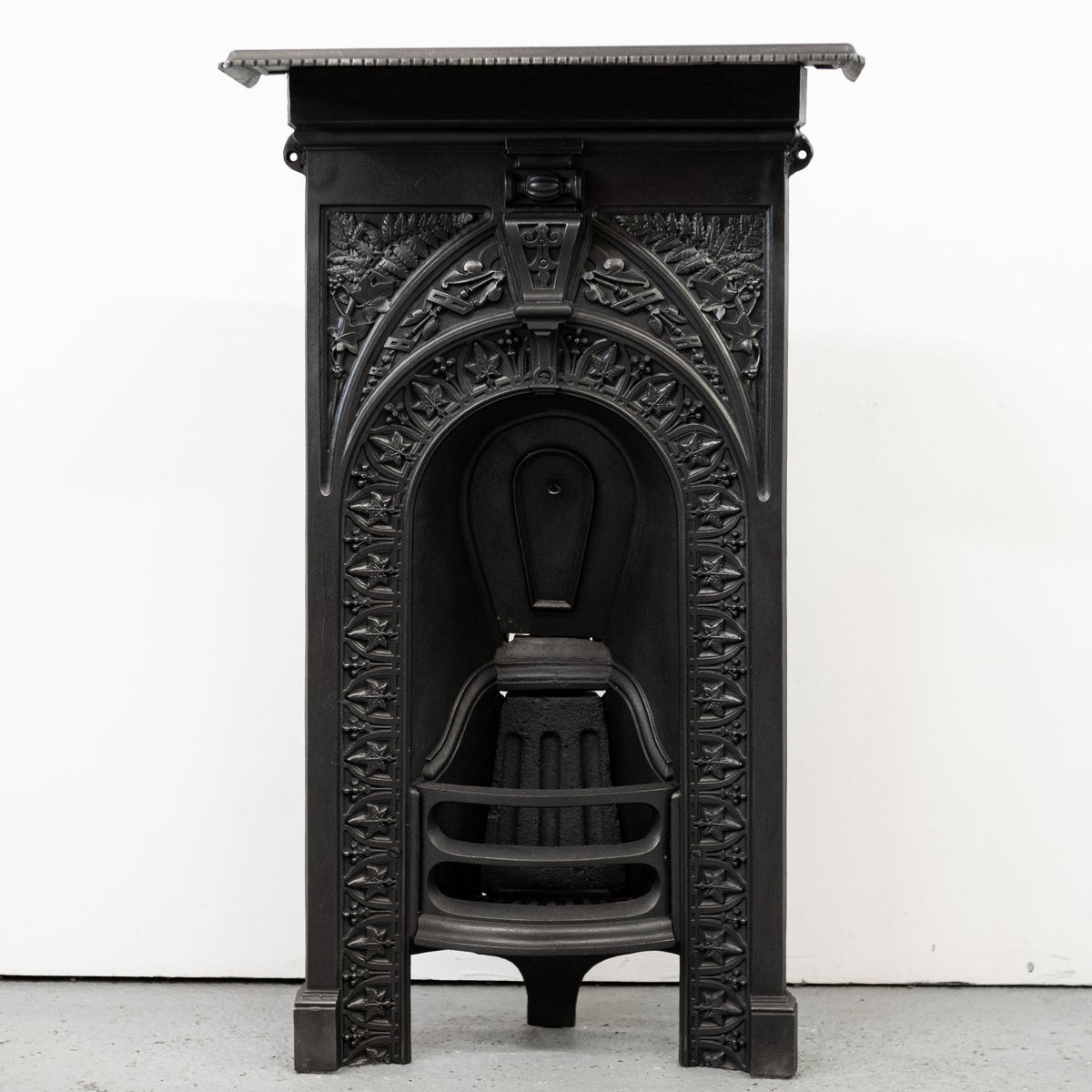 Antique Ornate Cast Iron Combination Fireplace | The Architectural Forum