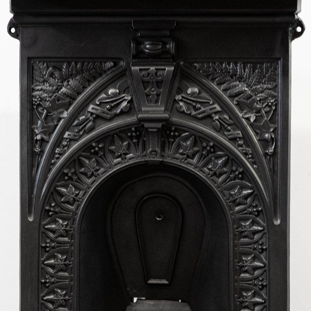 Antique Ornate Cast Iron Combination Fireplace