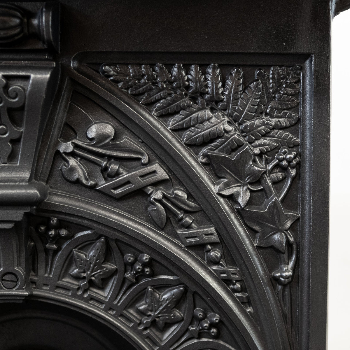 Antique Ornate Cast Iron Combination Fireplace | The Architectural Forum