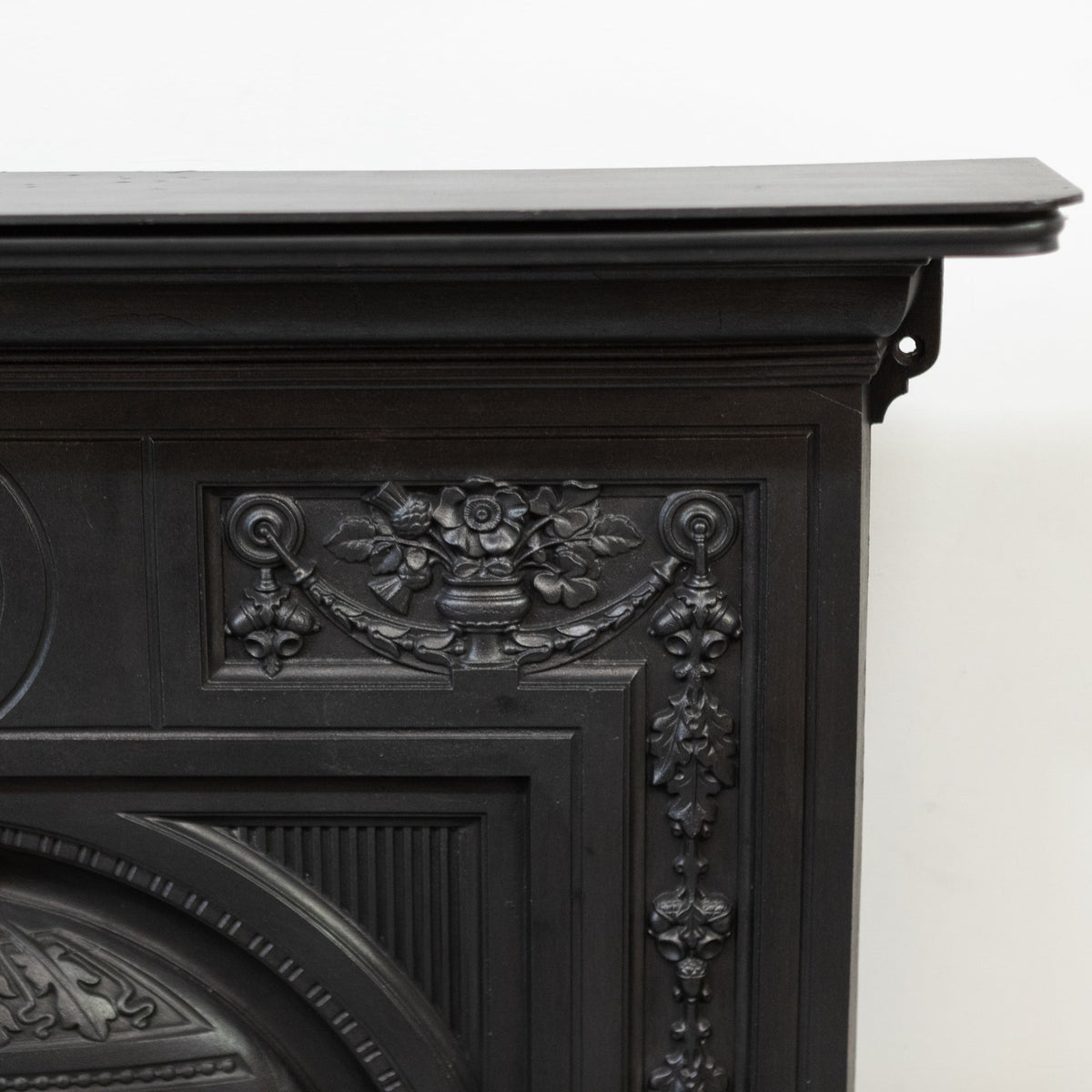 Antique Victorian Cast Iron Combination Fireplace