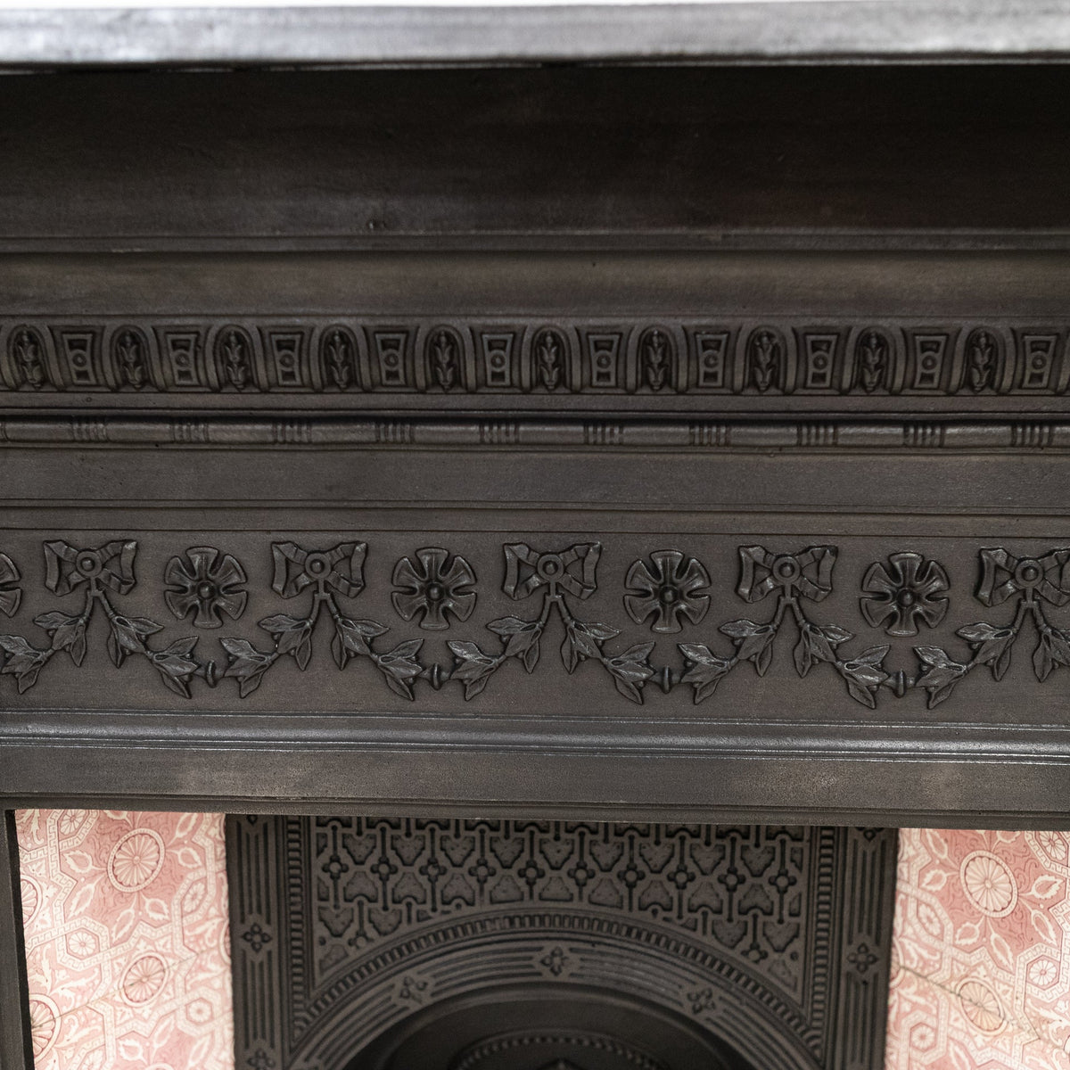 Antique Victorian Tiled Cast Iron Combination Fireplace | The Architectural Forum