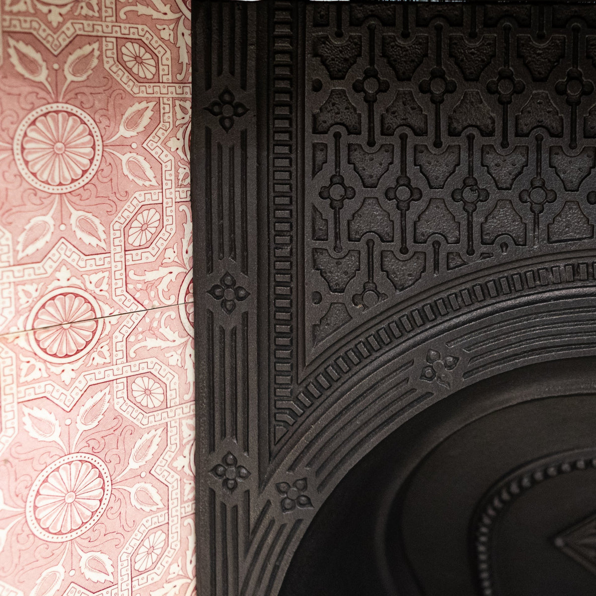 Antique Victorian Tiled Cast Iron Combination Fireplace | The Architectural Forum
