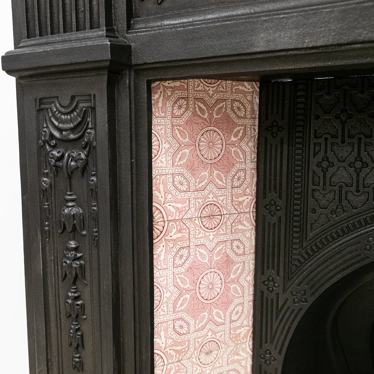 Antique Victorian Tiled Cast Iron Combination Fireplace | The Architectural Forum