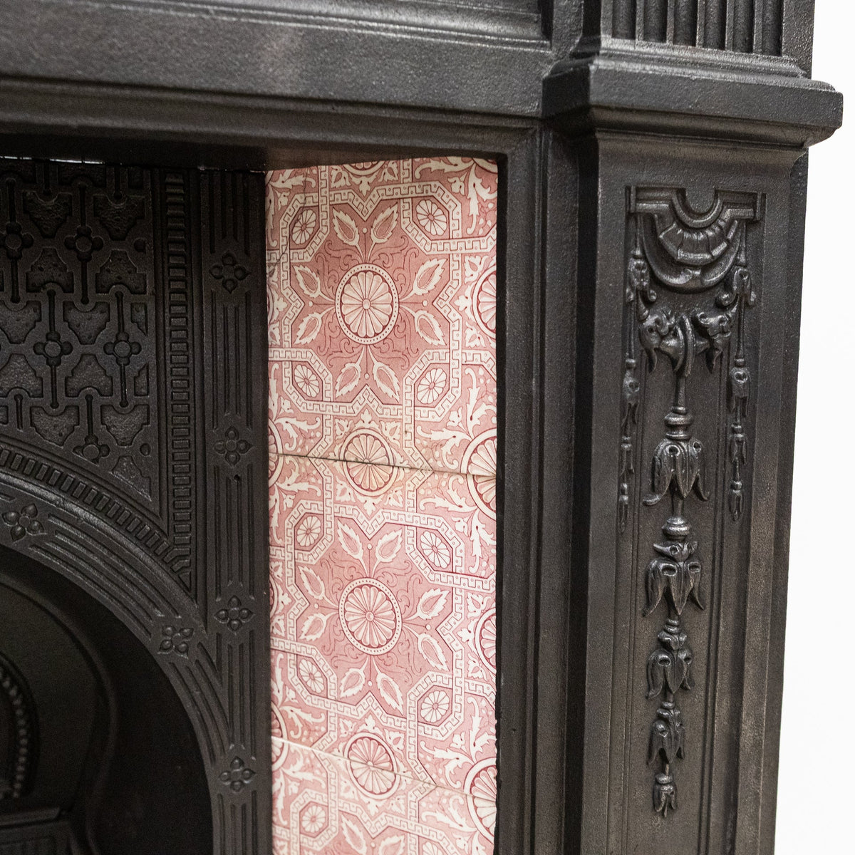 Antique Victorian Tiled Cast Iron Combination Fireplace | The Architectural Forum