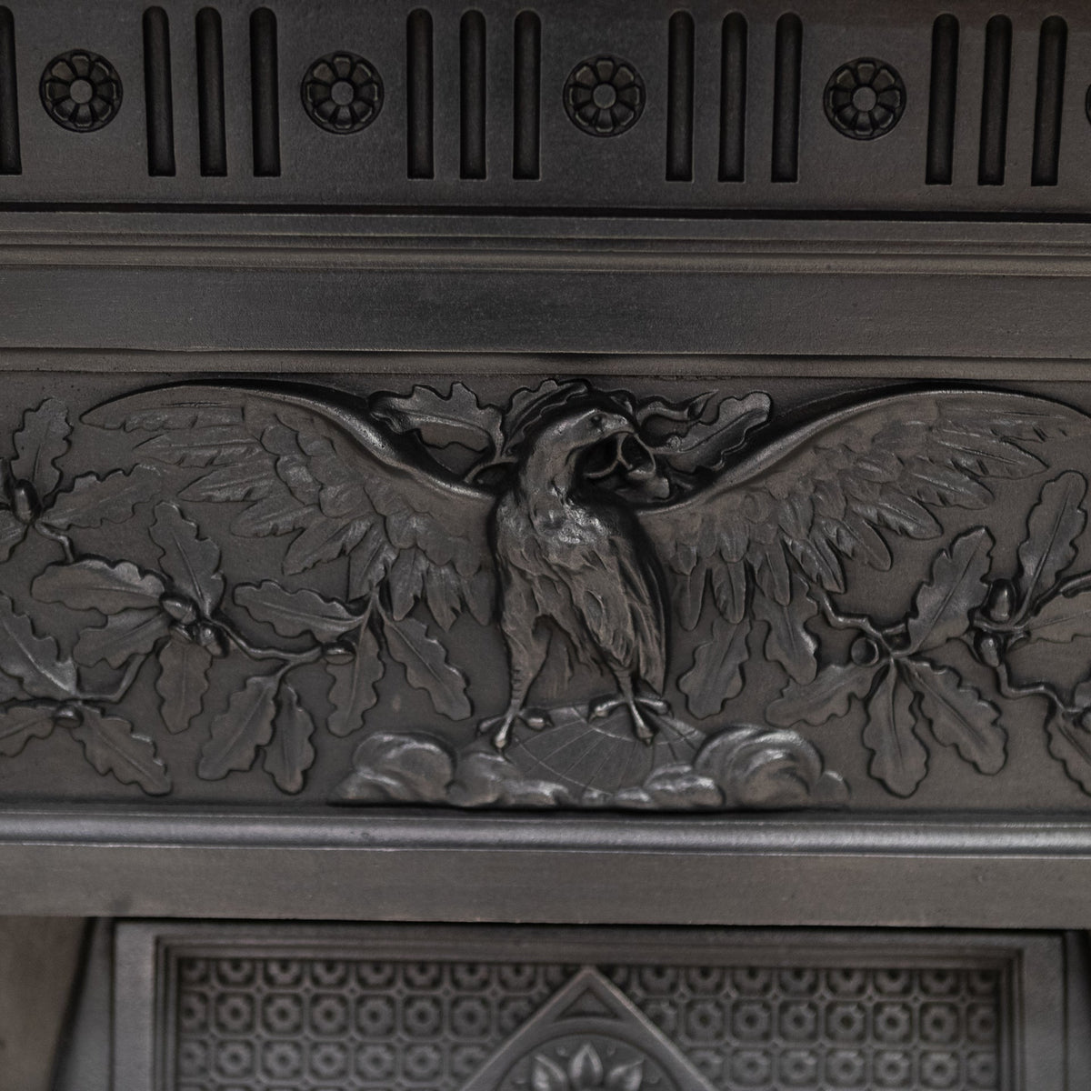 Antique Victorian Cast Iron Combination Fireplace with Eagle Motif | The Architectural Forum