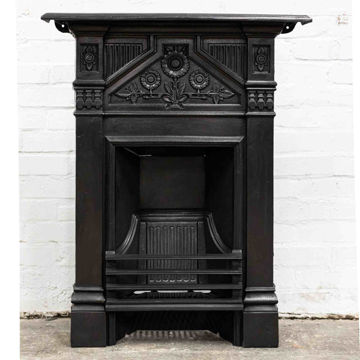 Antique Cast Iron "The Daisy" Combination Fireplace | The Architectural Forum