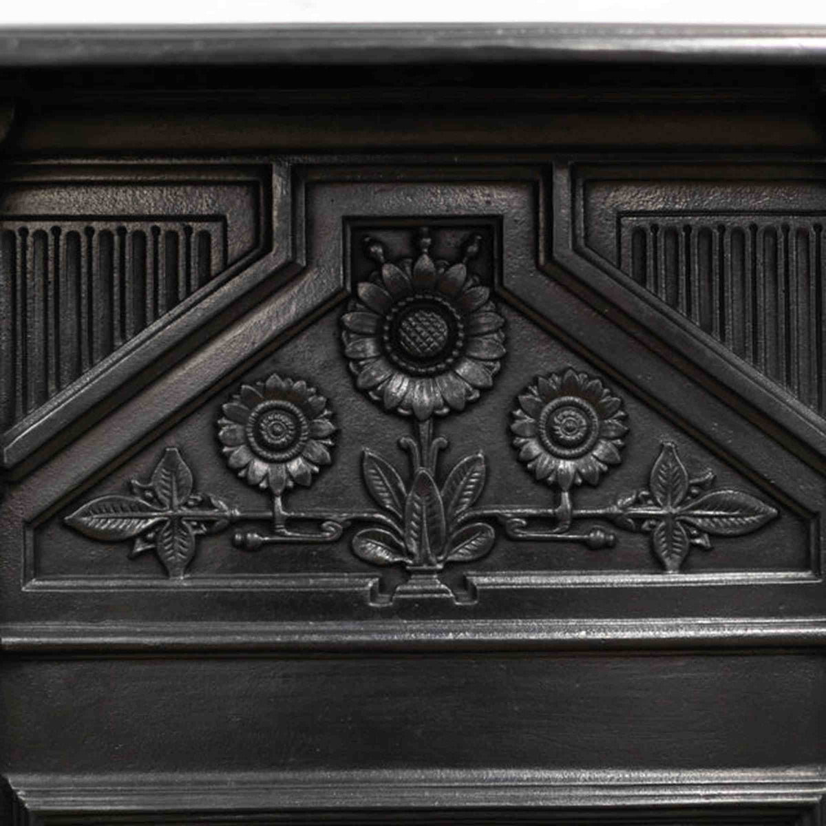 Antique Cast Iron Combination Fireplace With Sunflowers | The Architectural Forum